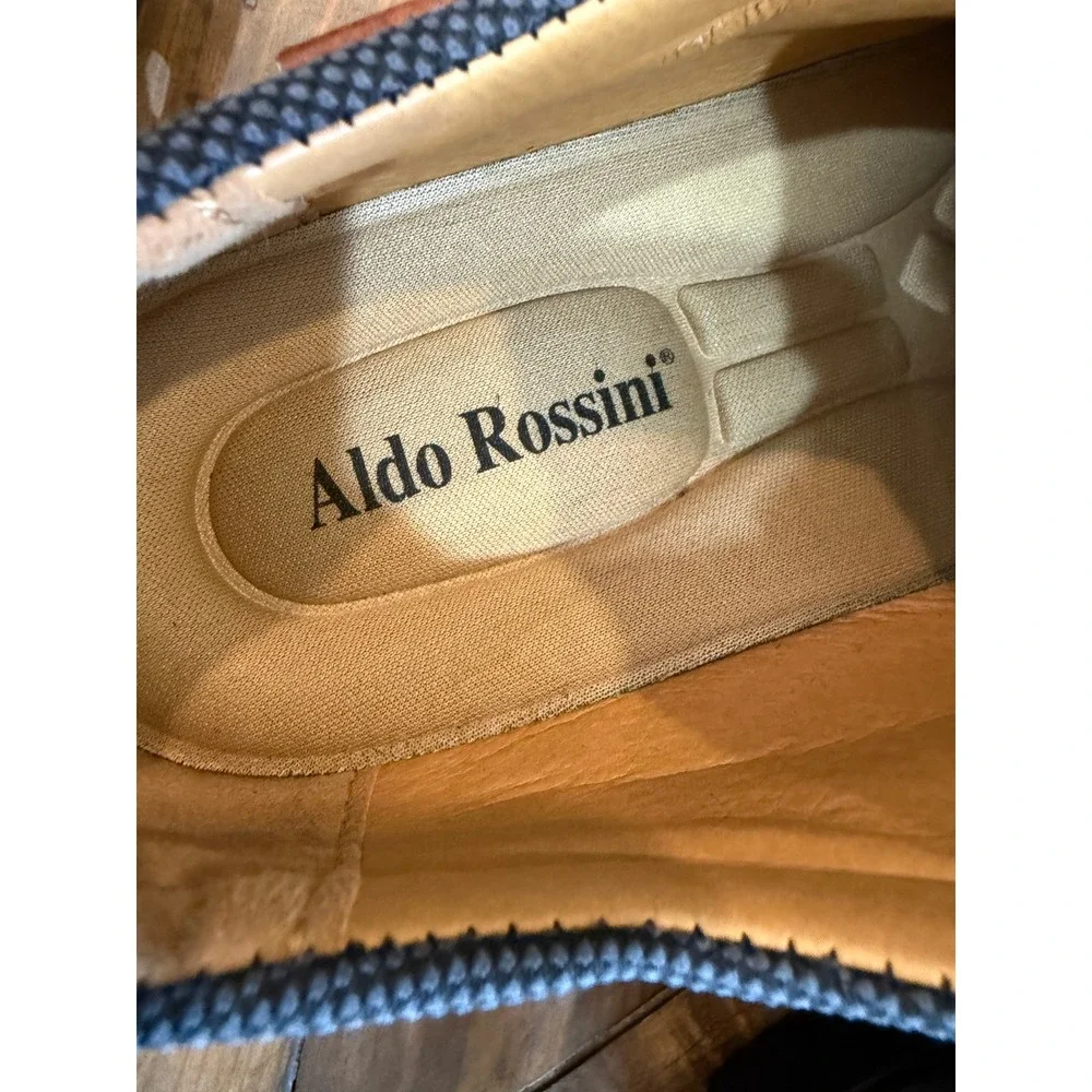 Aldo Rossini Mens Dress Shoes Black Brown Lace Up Oxfords Size 9M NWOT
